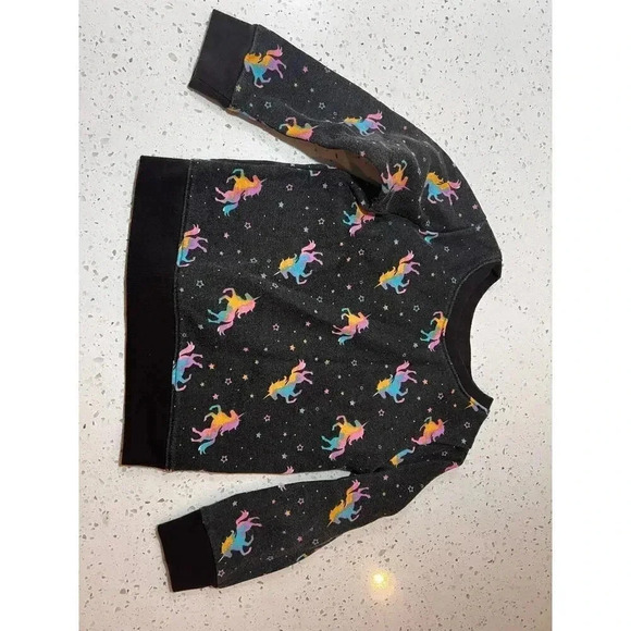 GARANIMALS sweatshirt black with unicorns 3T - Picture 1 of 4